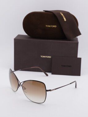 Tom Ford Colette FT0250 48F Butterfly Sunglasses - Shiny Brown / Brown Gradient